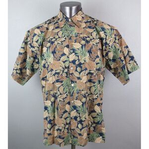 Mens Tori Richard Shirt Short‎ Sleeve Button Front Cotton Lawn Floral Size L